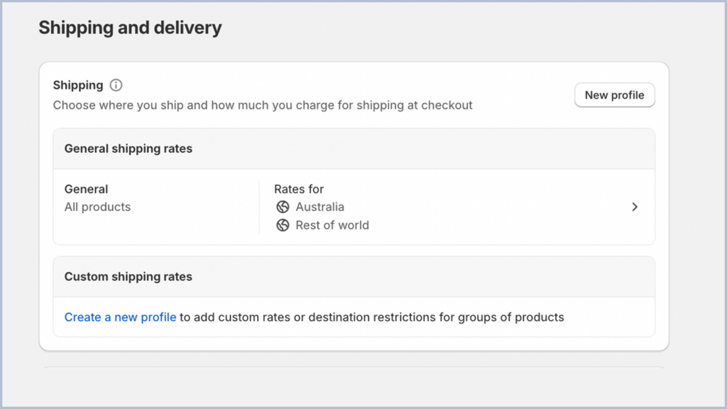 Shipping and Delivery settings in Joovii Aramax